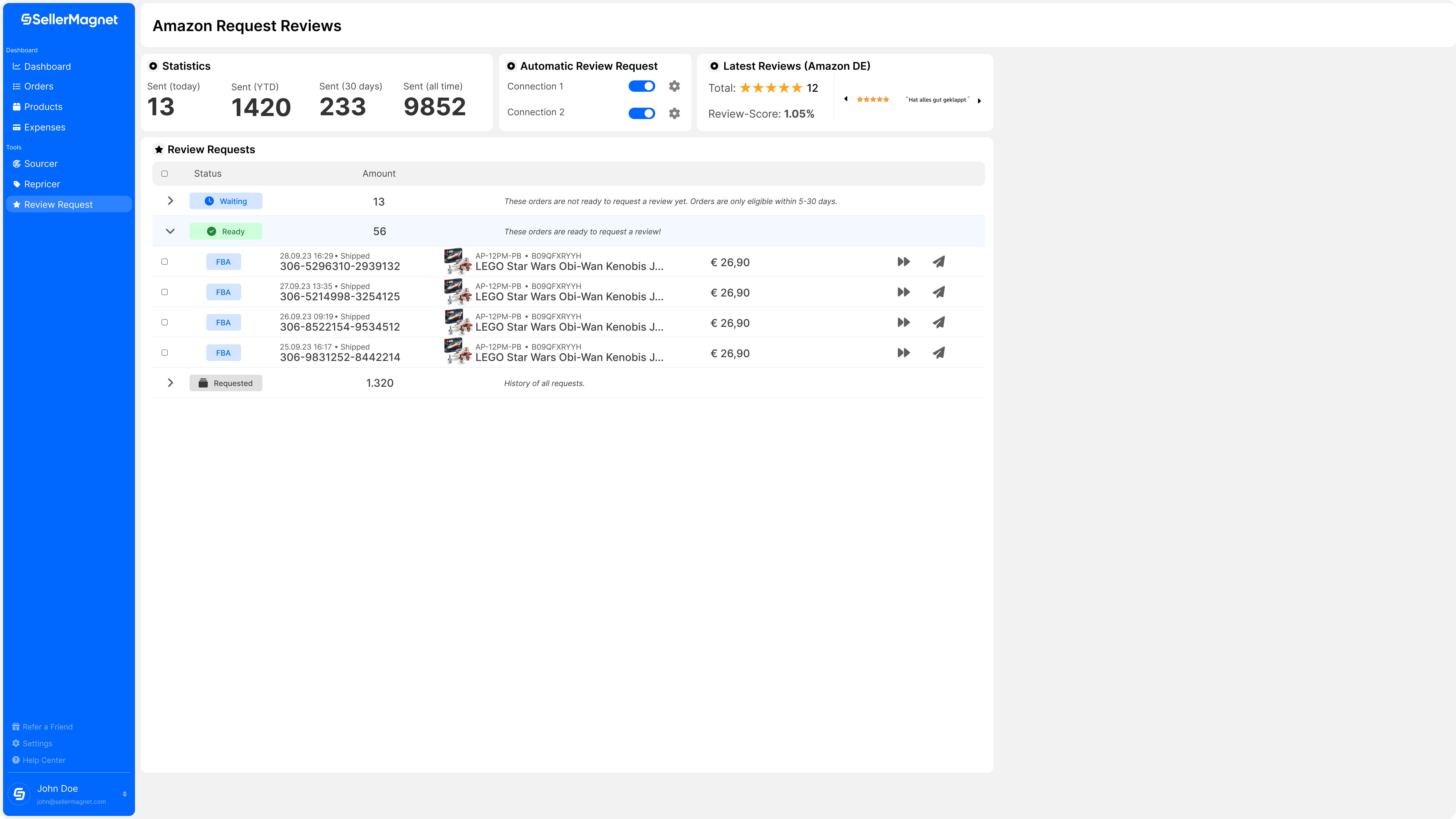 SellerMagnet Dashboard Interface