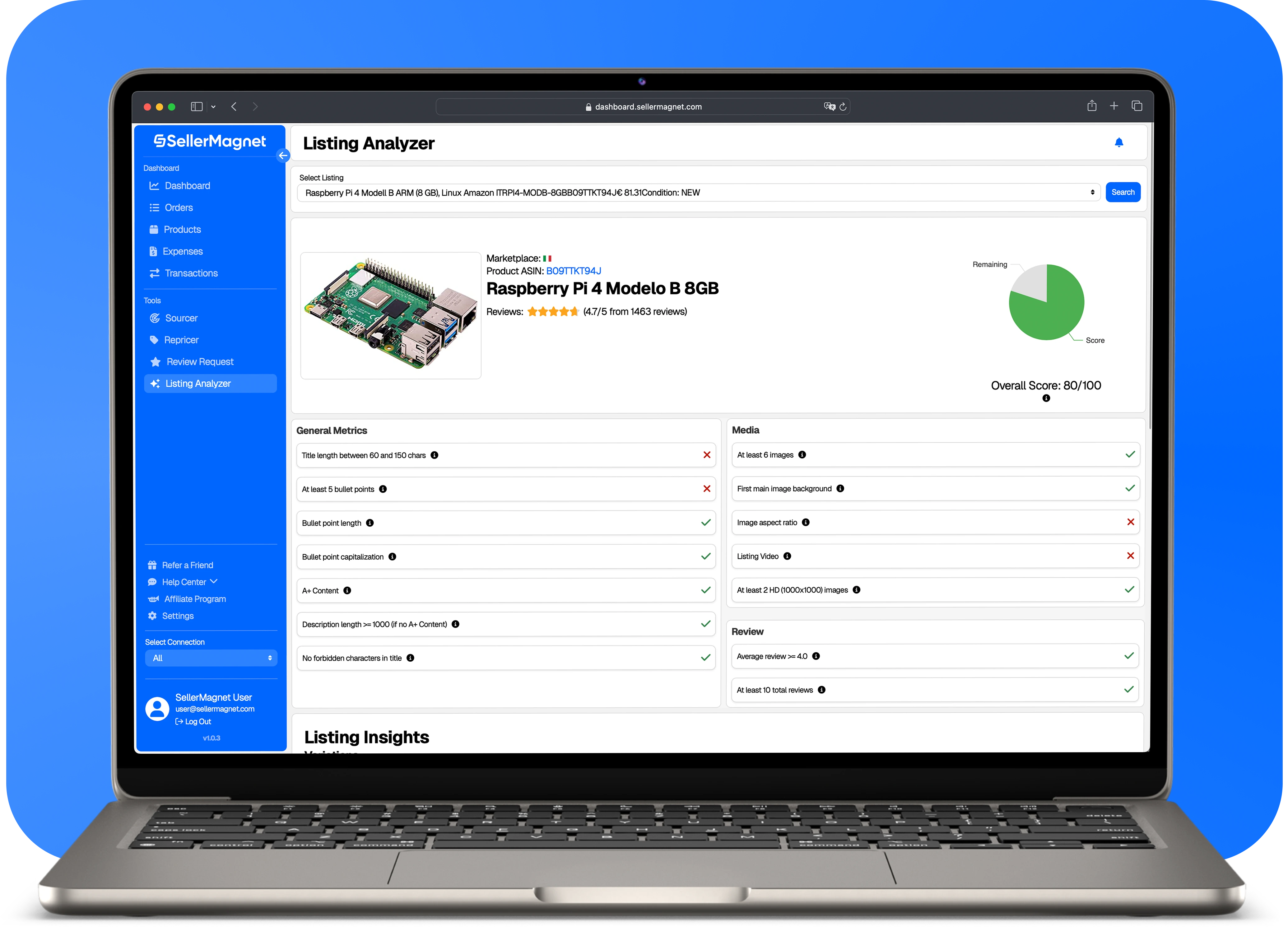SellerMagnet Dashboard Interface